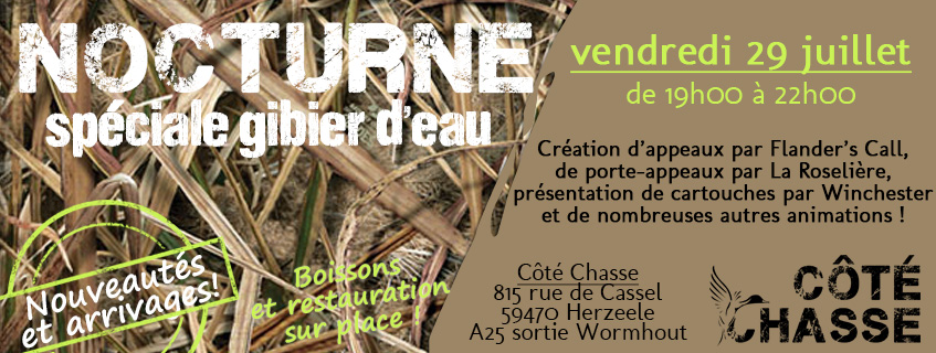 Nocturne gibier d'eau le 29 juillet à Herzeele