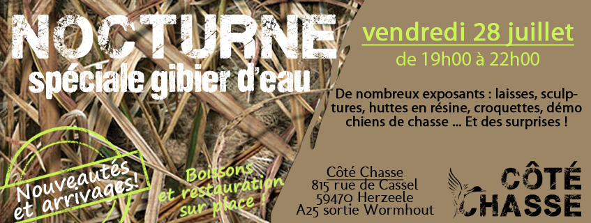 Nocturne gibier d'eau le 28 juillet à Herzeele