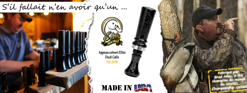 Equipez-vous de l'appeau colvert du triple Champion du Monde en Duck Calling !
