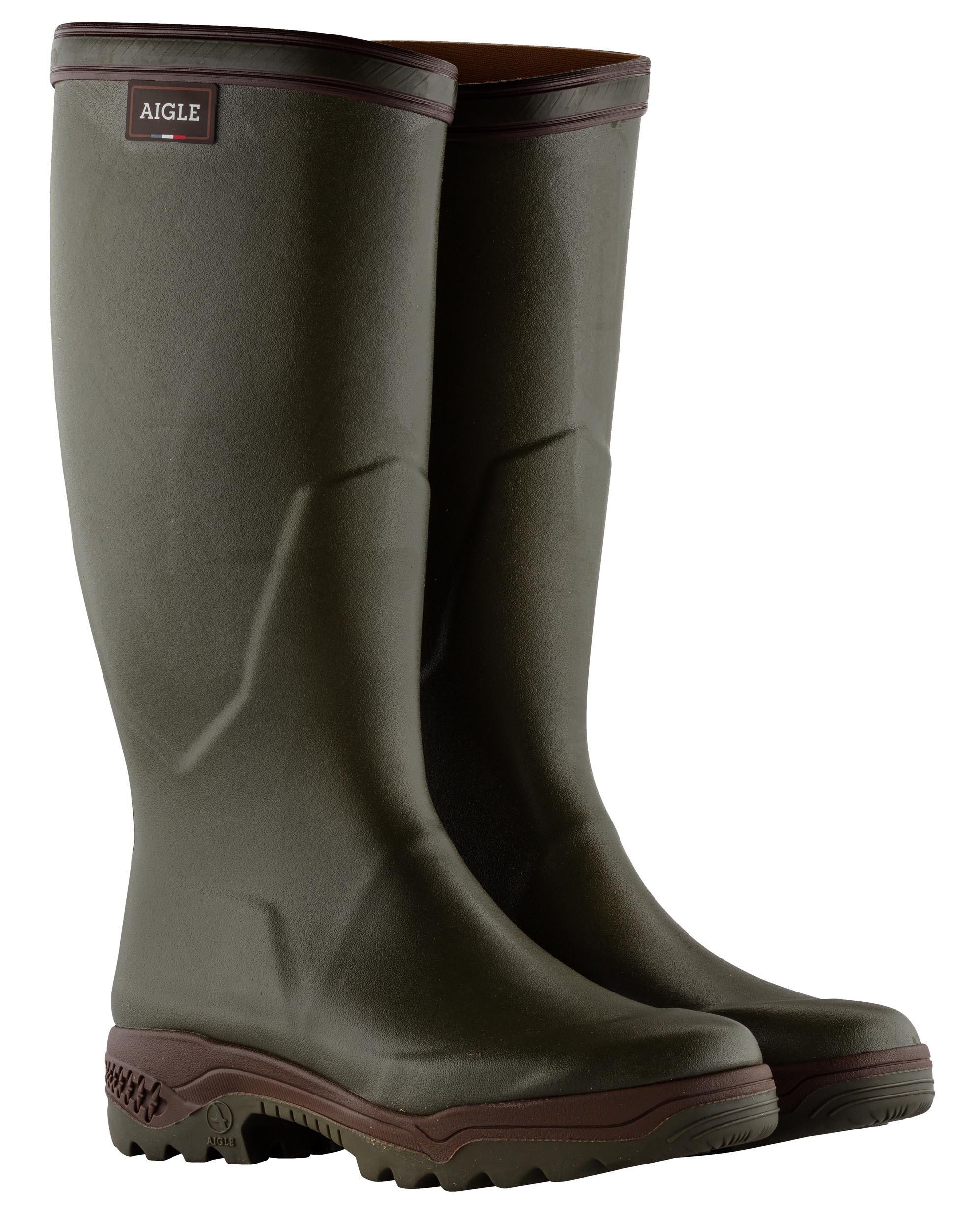Bottes Vintage Cuir Verni Vert Chasse KALLISTE Taille 39 - Parfait état
