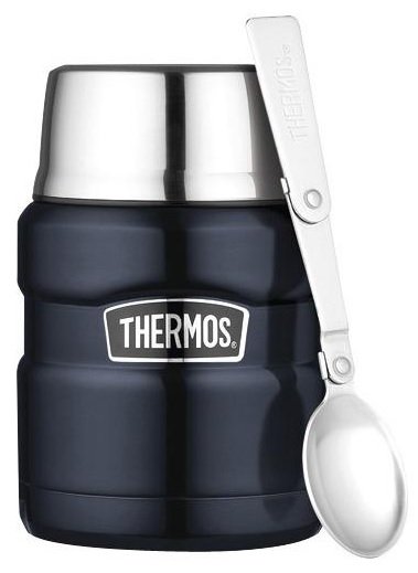 THERMOS 125114 King – Boîte à Nourriture Isotherme INOX – 470 Ml – Noir – Garantie 50 Ans