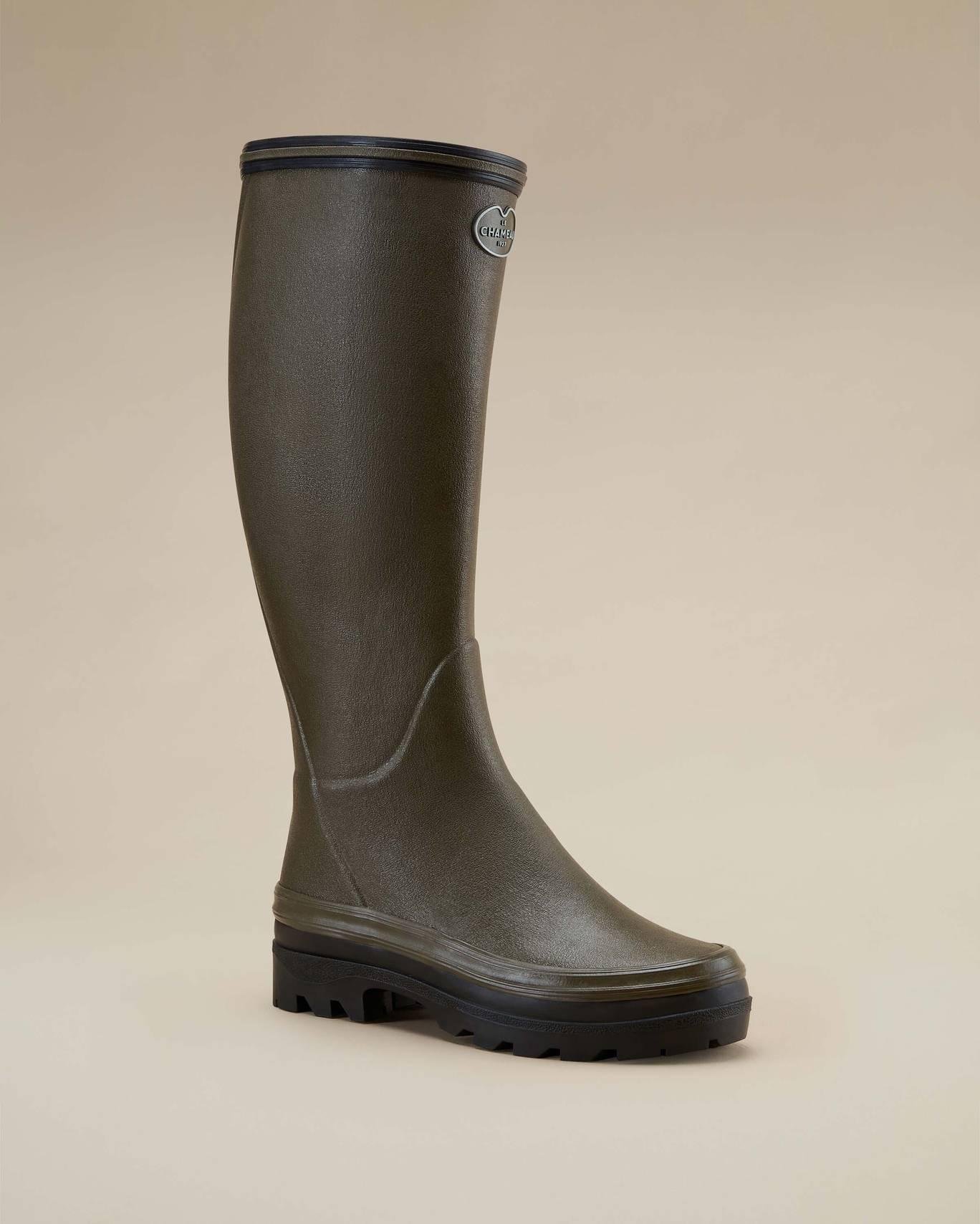 Bottes En Caoutchouc Le Chameau Pour Femme - Taille 38 - Vert - Occasion En Bon état