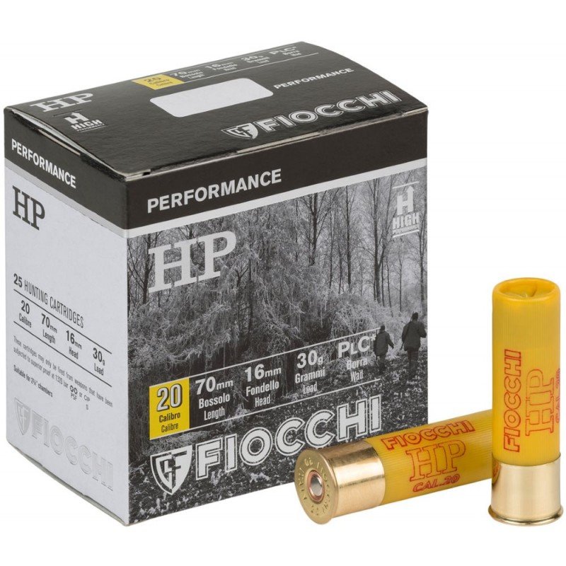 Cartouches HP30 PERFORMANCE cal 20 FIOCCHI 17019