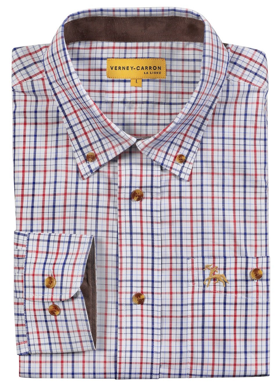 Chemise à Carreaux Homme Fil à Fil Taille 44 - Coton - Occasion Très Bon état