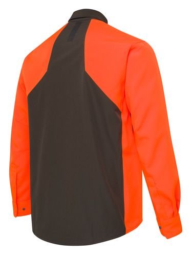 Chemise Beretta Homme - Taille L - Orange - Manches Longues - Col Roulé - Italie
