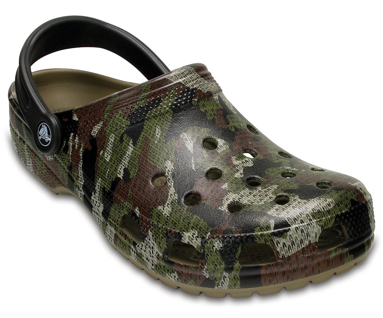 tan camo crocs