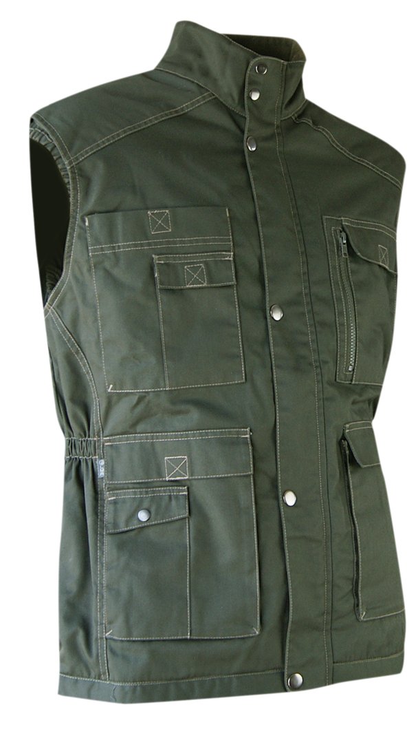 Gilet de chasse sans manches kaki doubl?� polaire Morse - 10360