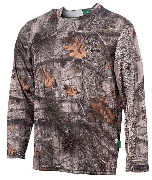T-shirt thermique camouflage ras du cou à manches longues de