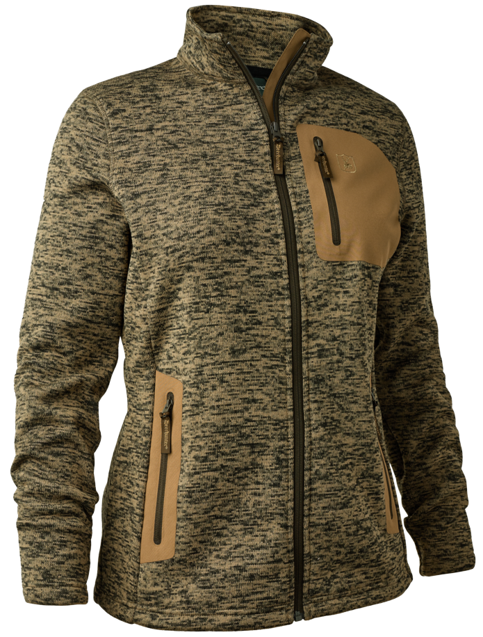 Veste femme Croft & Barrow blanche grise rayée fermeture