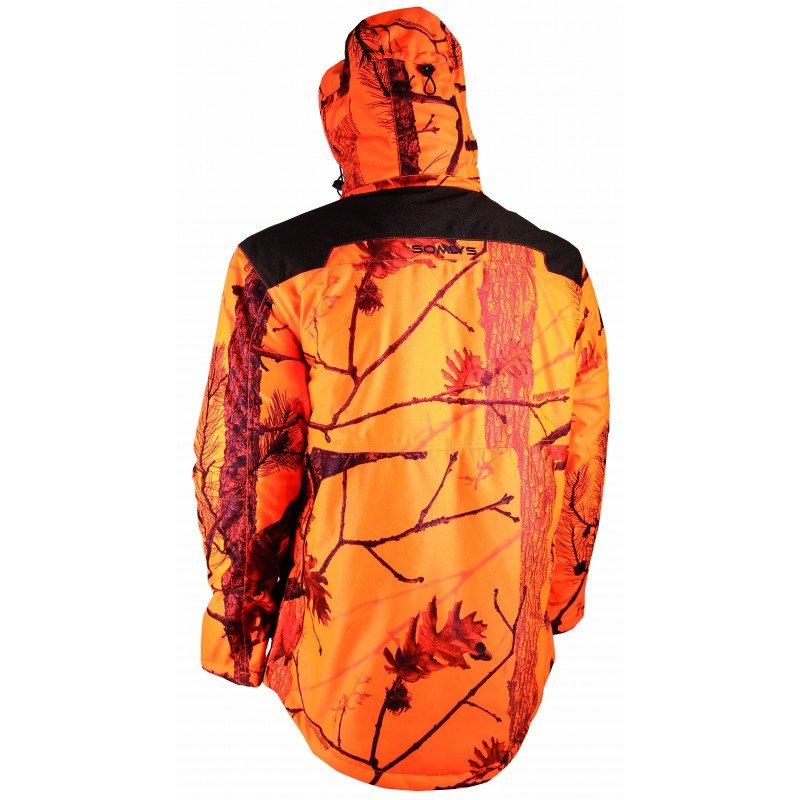 Veste de chasse matelass?�e camouflage orange Fire Somlys - 10423