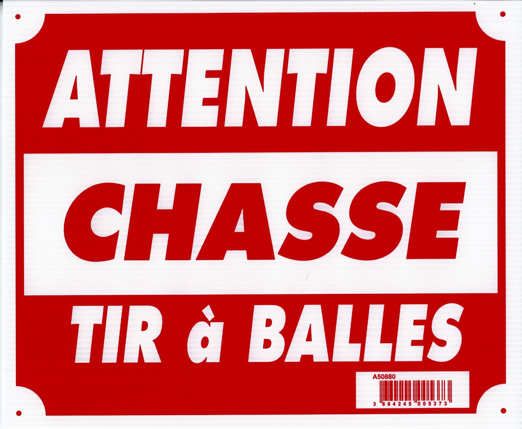 Panneau Temporaire 'Chasse En Cours' - En Comacel (PVC Expansé) 5 Mm - Dimensions 70x80 Cm - Fabrication Française - 10