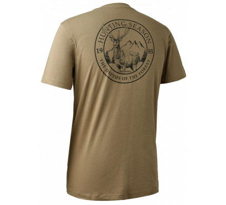 Tee-shirt à manches courtes dessin beige Deerhunter