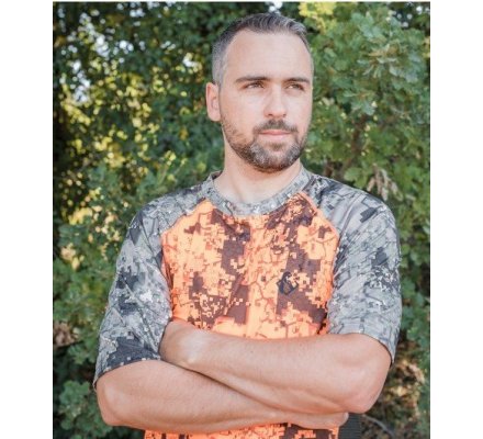 Tee-shirt manches courtes Spandex digital orange SOMLYS