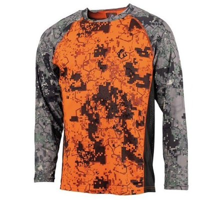 Tee-shirt manches longues Spandex digital orange SOMLYS