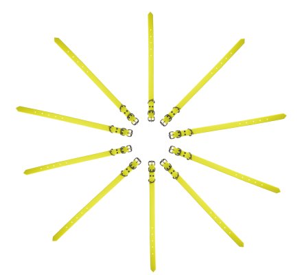 Pack éco 10 colliers petit chien PVC souple jaune