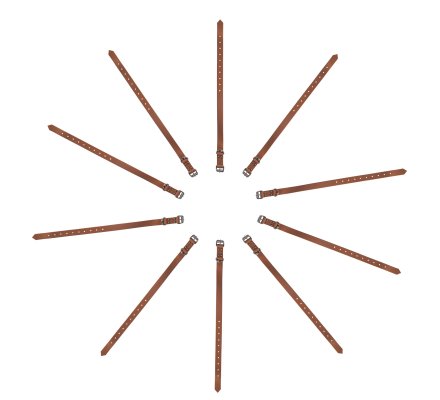 Pack éco 10 colliers PVC souple marron