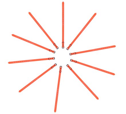 Pack éco 10 colliers petit chien PVC souple orange