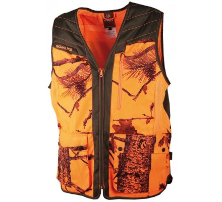 Gilet de chasse camouflage orange SOMLYS