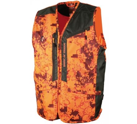 Gilet anti-ronce camouflage digital orange Spirit of Traque SOMLYS 