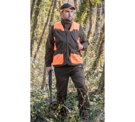 Gilet de chasse Classy kaki/orange SOMLYS