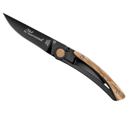 Couteau Noir Le Thiers Liner Lock Olivier 