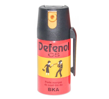 Aérosol de défense gaz CS Defenol 