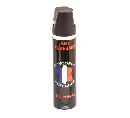 Aérosol lacrymogène gel poivre 75ml Concorde Defender