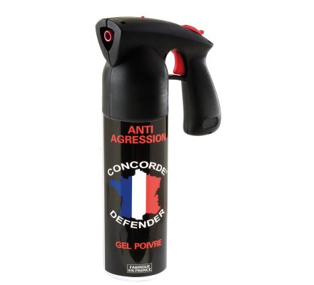 Aérosol lacrymogène gel poivre 500 ml Concorde Defender