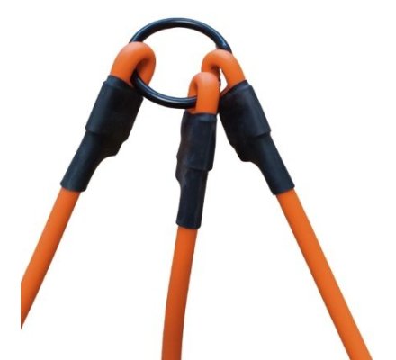 Tripleur pour chien orange fluo