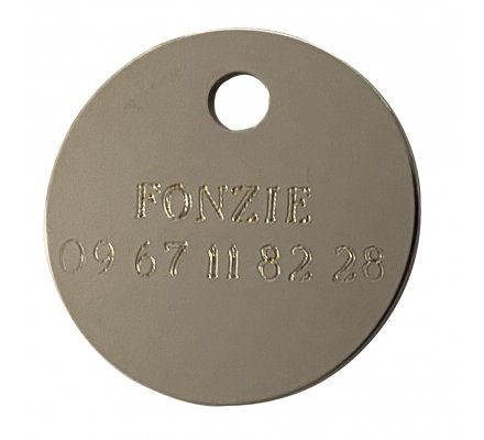 Médaille ronde gravée argent 2.5 cm