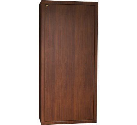  Armoire 11 armes avec lunette et 3 dans la porte avec coffre intérieur et étagères amovibles couleur bois INFAC SAFE