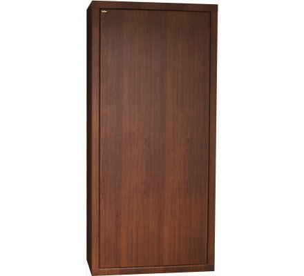  Armoire 11 armes avec lunette et 3 dans la porte avec coffre intérieur et étagères amovibles couleur bois INFAC SAFE