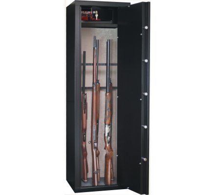 Armoire 16 armes dont 8 avec lunette avec un coffre intérieur INFAC SAFE