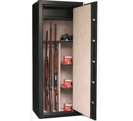 Armoire 18 Armes Avec Lunette Et Coffre Interieur Avec Etageres