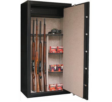 Armoire 23 armes avec lunette coffre intérieur et étagères amovibles INFAC SAFE