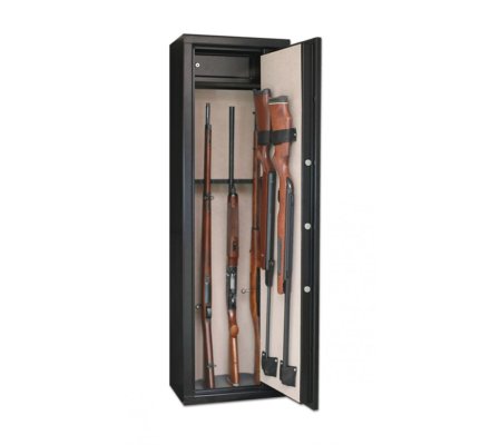 Armoire 8 armes avec lunettes + 2 dans la porte avec un coffre intérieur INFAC SAFE