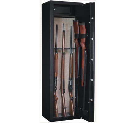 Armoire 8 armes avec lunette + 2 dans la porte avec un coffre intérieur INFAC SAFE