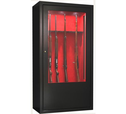 Armoire vitrine 10 armes avec lunette coffre intérieur et éclairage intérieur INFAC SAFE 