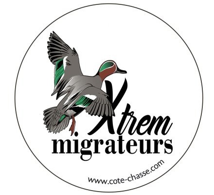 Autocollant canard sarcelle XTREM MIGRATEURS