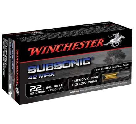 Balles 22LR subsonic max 42grain WINCHESTER