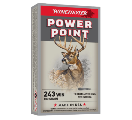 Balles 243WIN Power-point 100 grain WINCHESTER