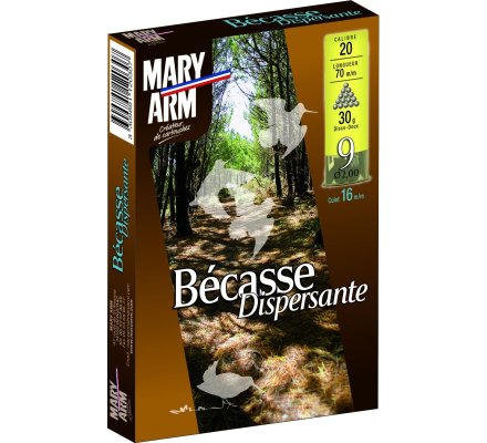 Cartouche Bécasse dispersante 30g cal 20 Mary Arm