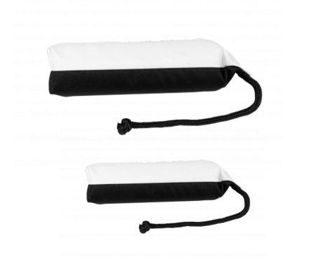 Pack de deux apportables noirs et blancs canvas bumper pour chien 