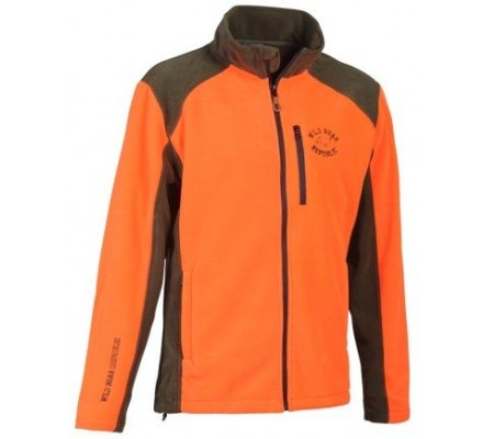 Blouson polaire brodé Sanglier orange PERCUSSION