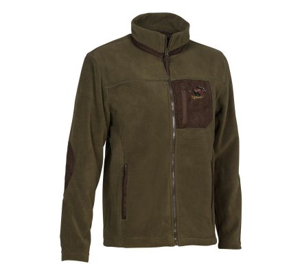 Blouson polaire brodé Sanglier kaki PERCUSSION