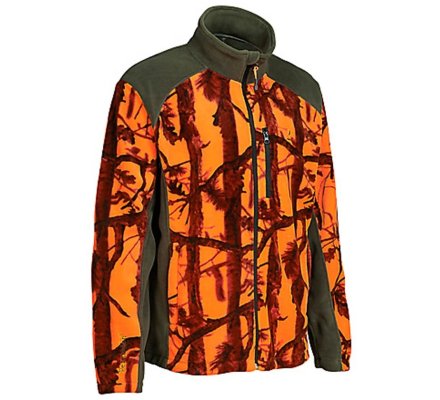 Blouson polaire orange GhostCamo B&B PERCUSSION