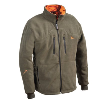 Blouson polaire réversible kaki - GhostCamo orange ProHunt 