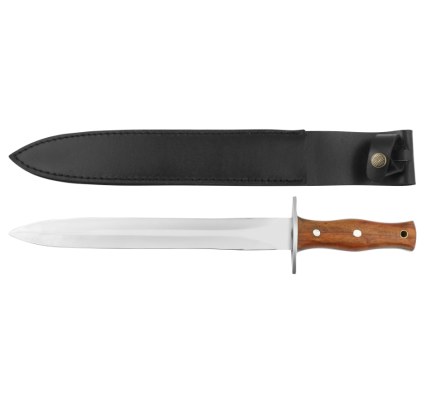 Dague avec manche palissandre et étui en cuir