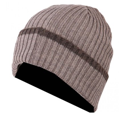 Bonnet tricot laine marron SOMLYS