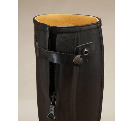 Bottes Chasseur femme doublées cuir noir LE CHAMEAU